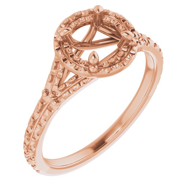 French-Set Halo-Style Engagement Ring or Band