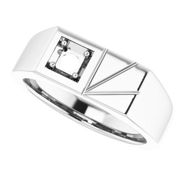 14K White 1/3 CT Natural Diamond Ring