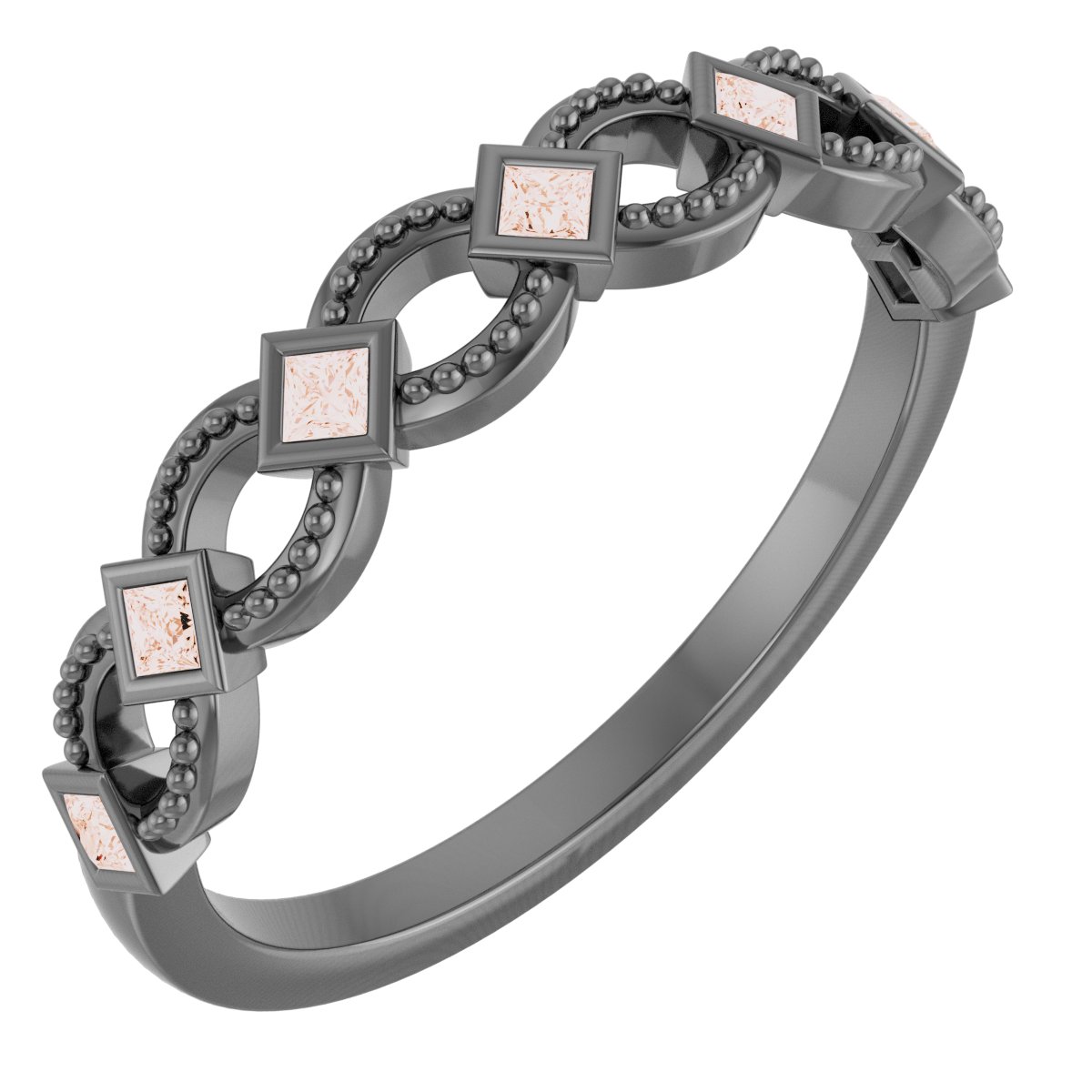 14K Rose 1/6 CTW Natural Diamond Stackable Ring