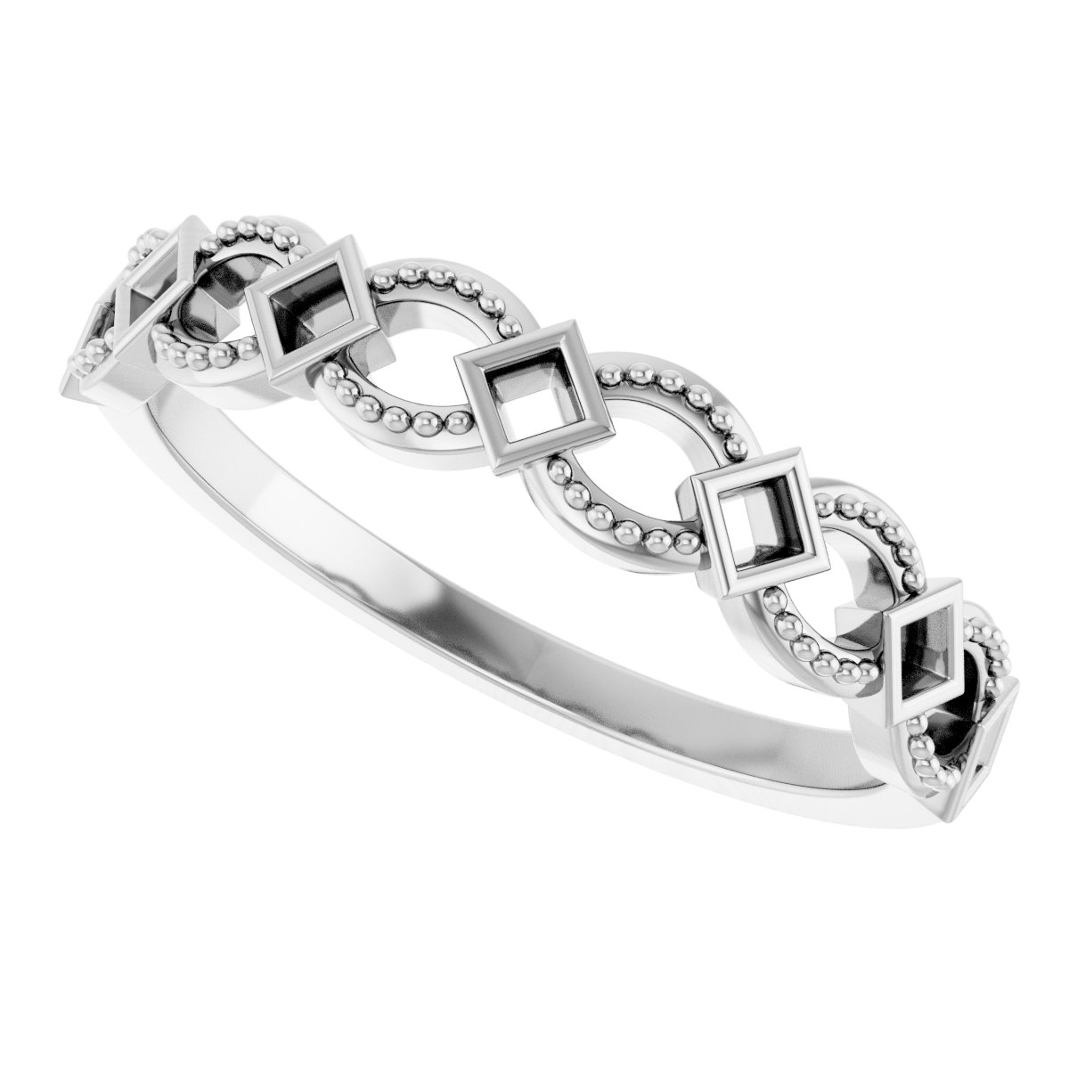 14K White 1/6 CTW Diamond Stackable Ring