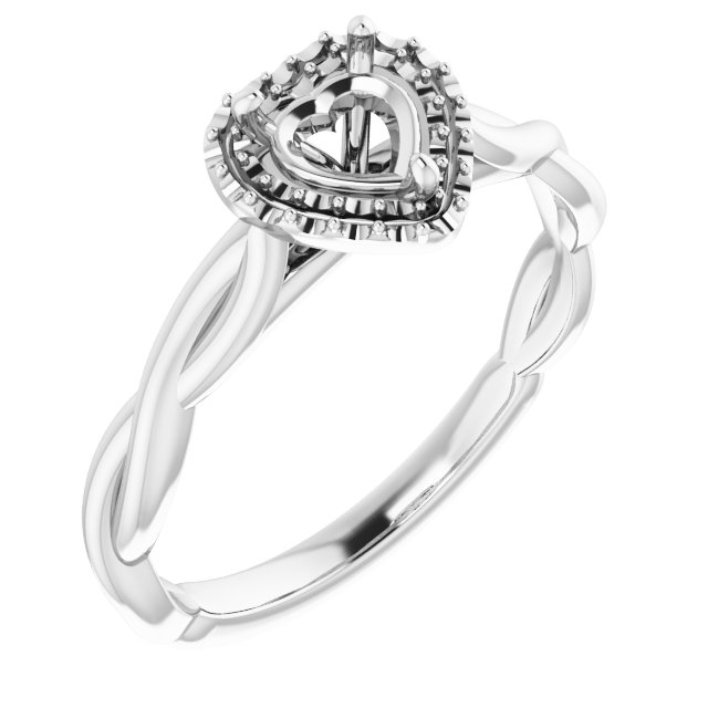 Halo-Style Twisted Engagement Ring