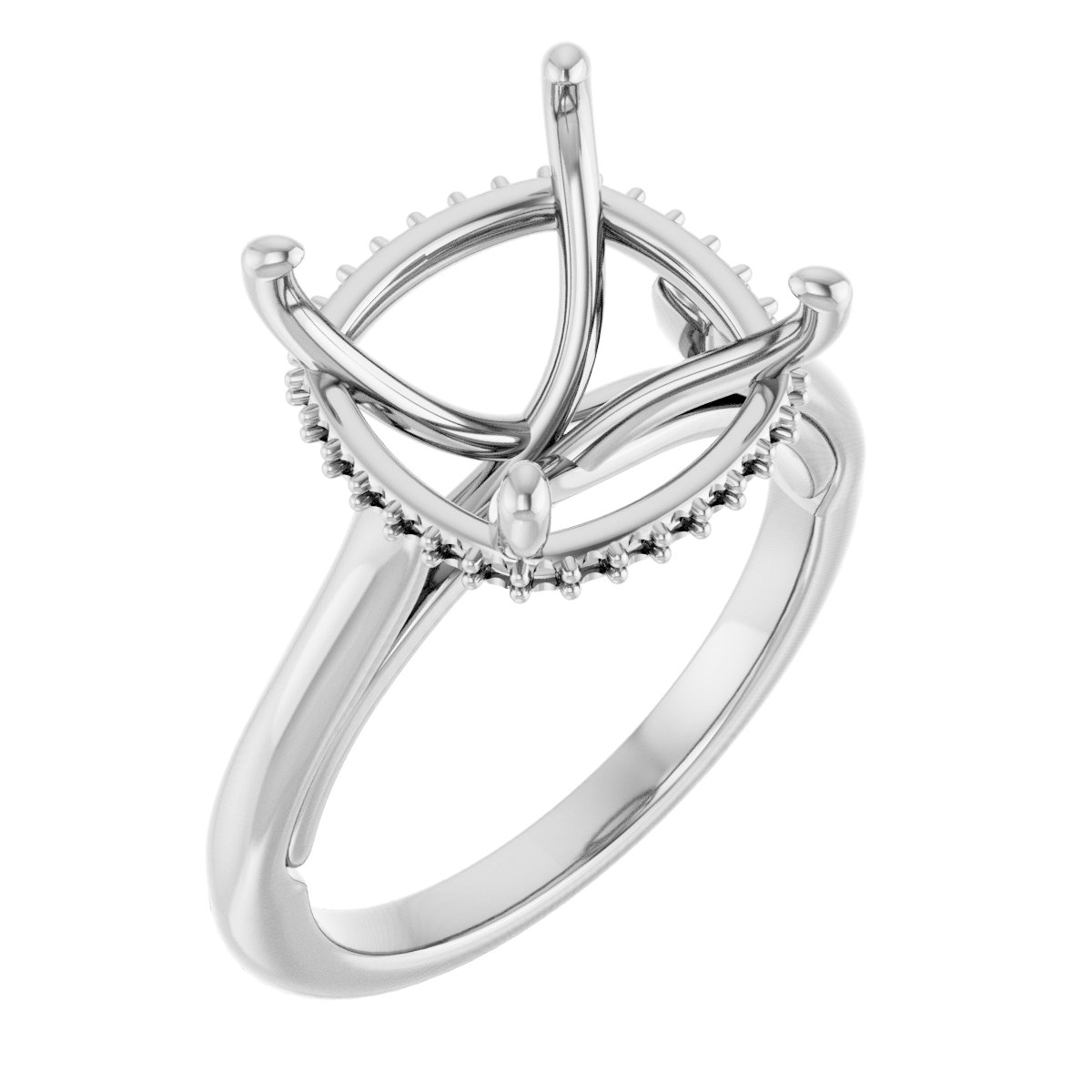 Hidden Halo-Style Engagement Ring