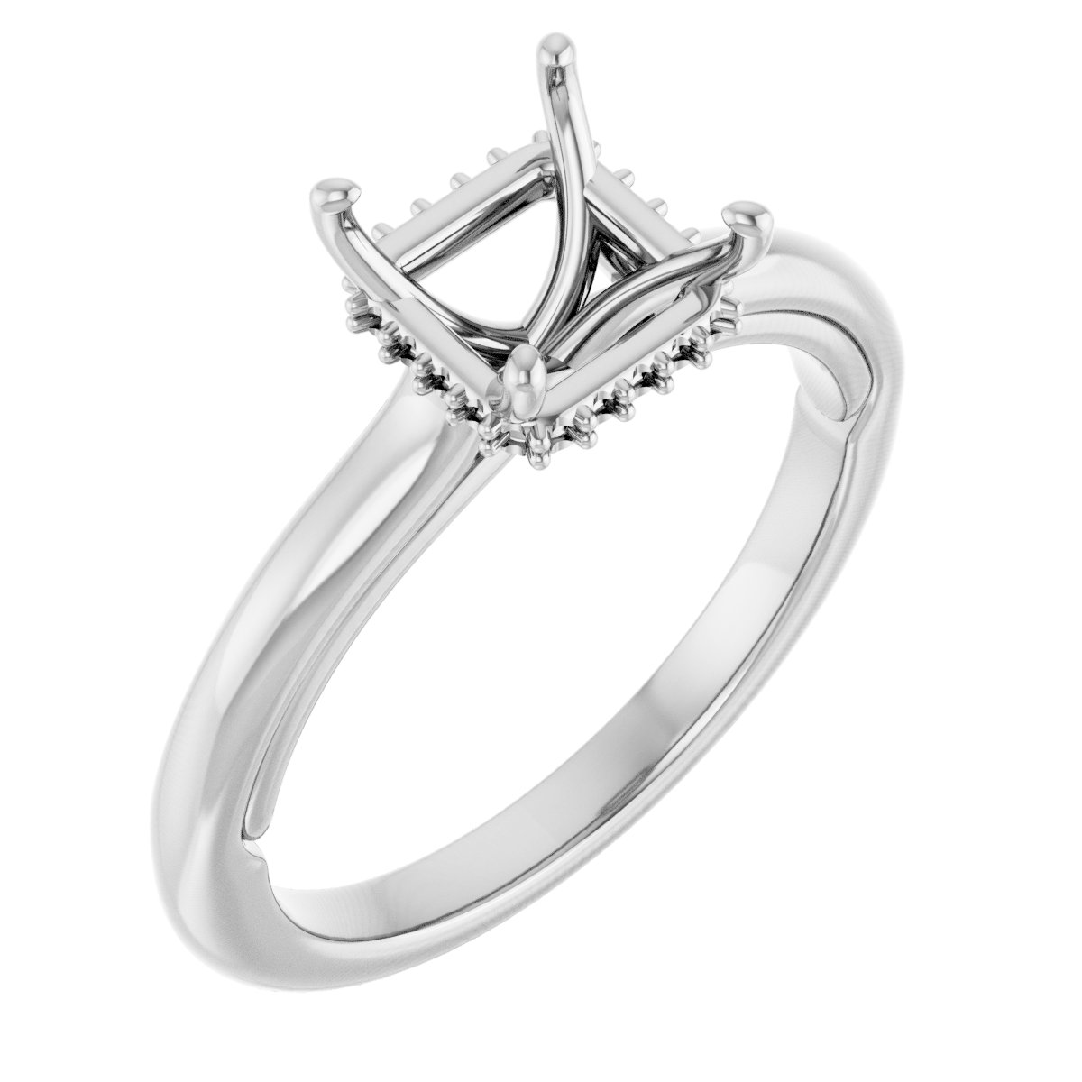 Hidden Halo-Style Engagement Ring