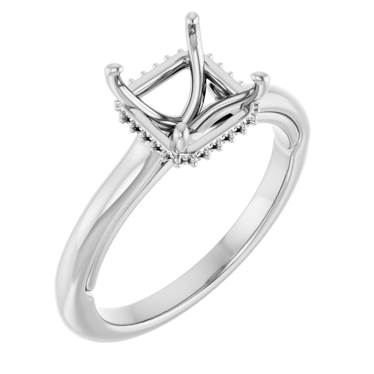 Hidden Halo-Style Engagement Ring