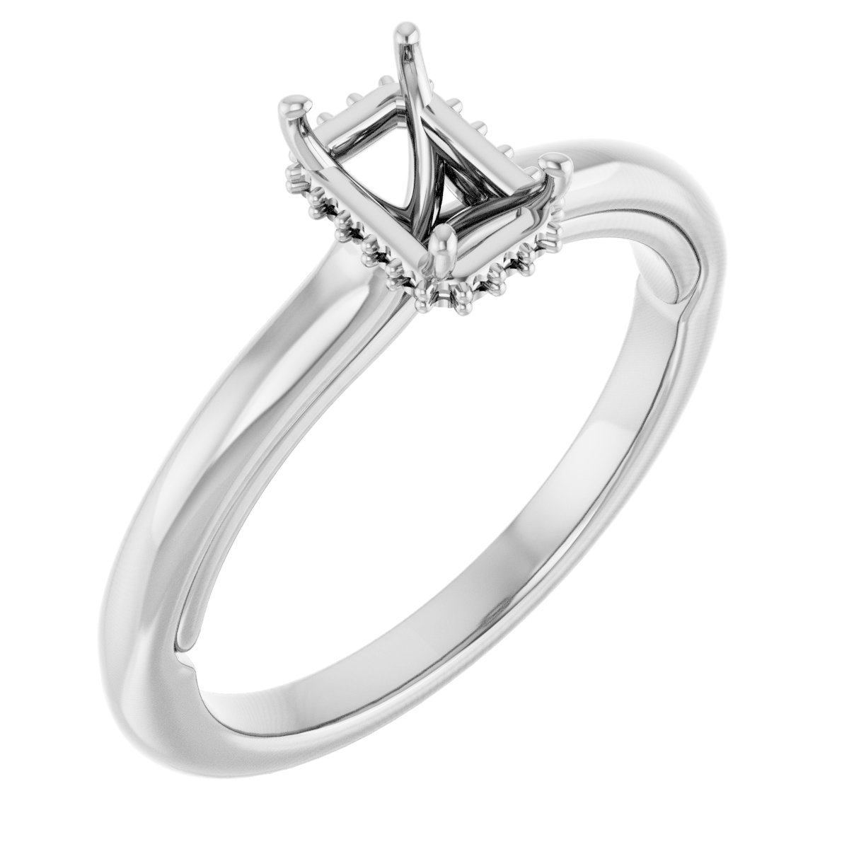 Hidden Halo-Style Engagement Ring