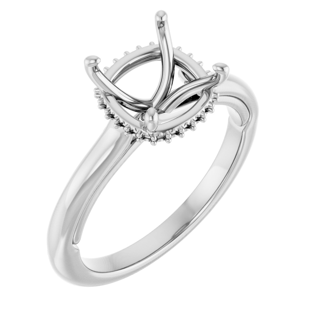 Hidden Halo-Style Engagement Ring