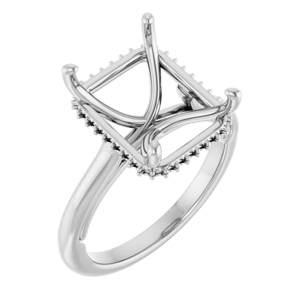 Hidden Halo-Style Engagement Ring