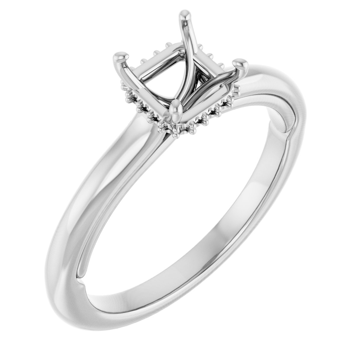 Hidden Halo-Style Engagement Ring