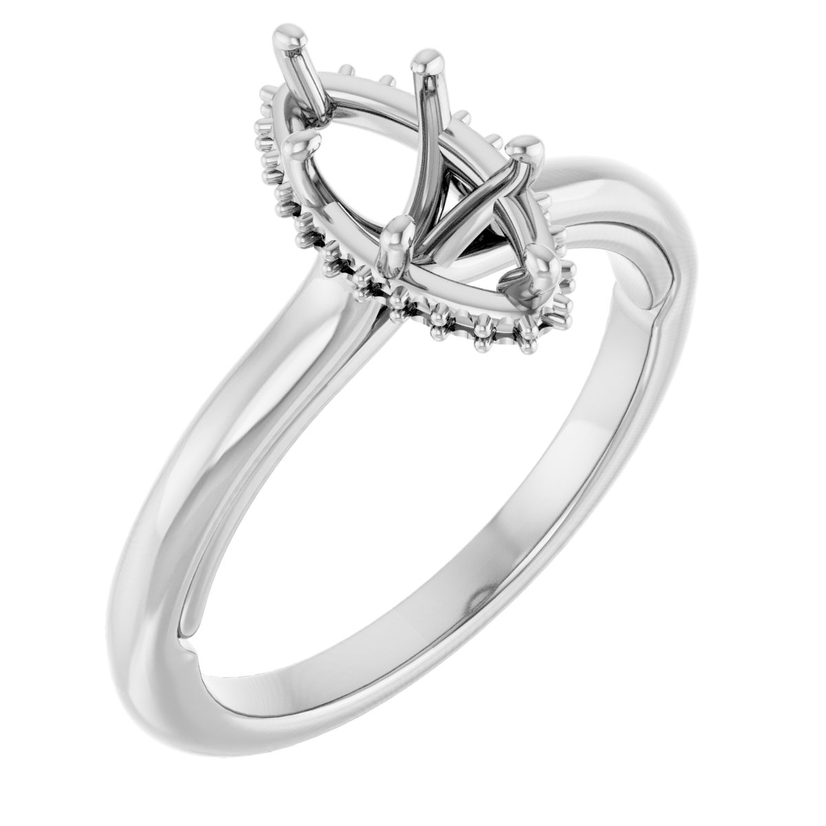 Hidden Halo-Style Engagement Ring
