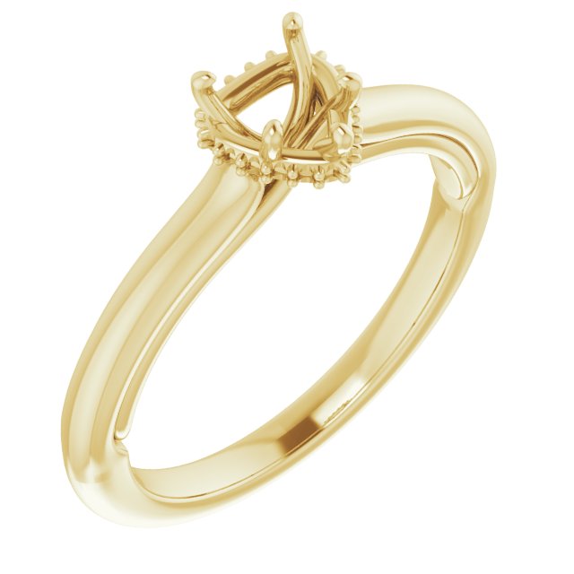 18 K Yellow Gold Halo Engagement Ring