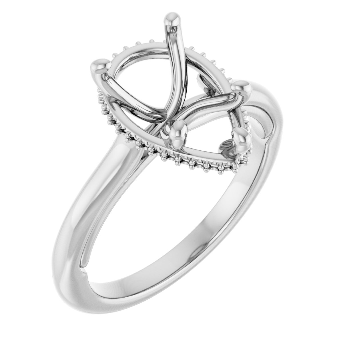 Hidden Halo-Style Engagement Ring
