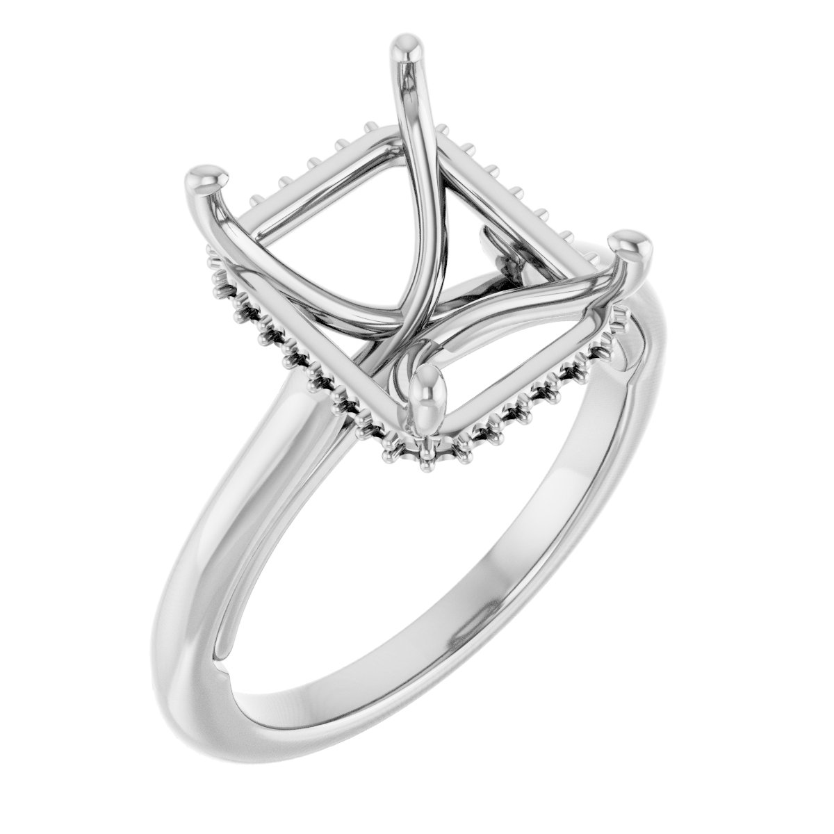 Hidden Halo-Style Engagement Ring
