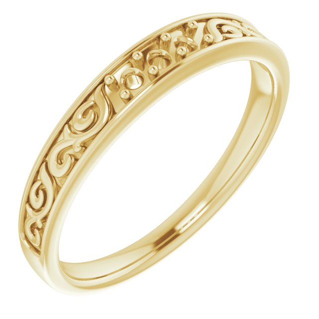 14K Yellow .17 CTW Diamond Three Stone Scroll Ring Ref 14315131