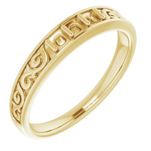 14K Yellow .25 CTW Diamond Three Stone Scroll Ring Ref 14315167