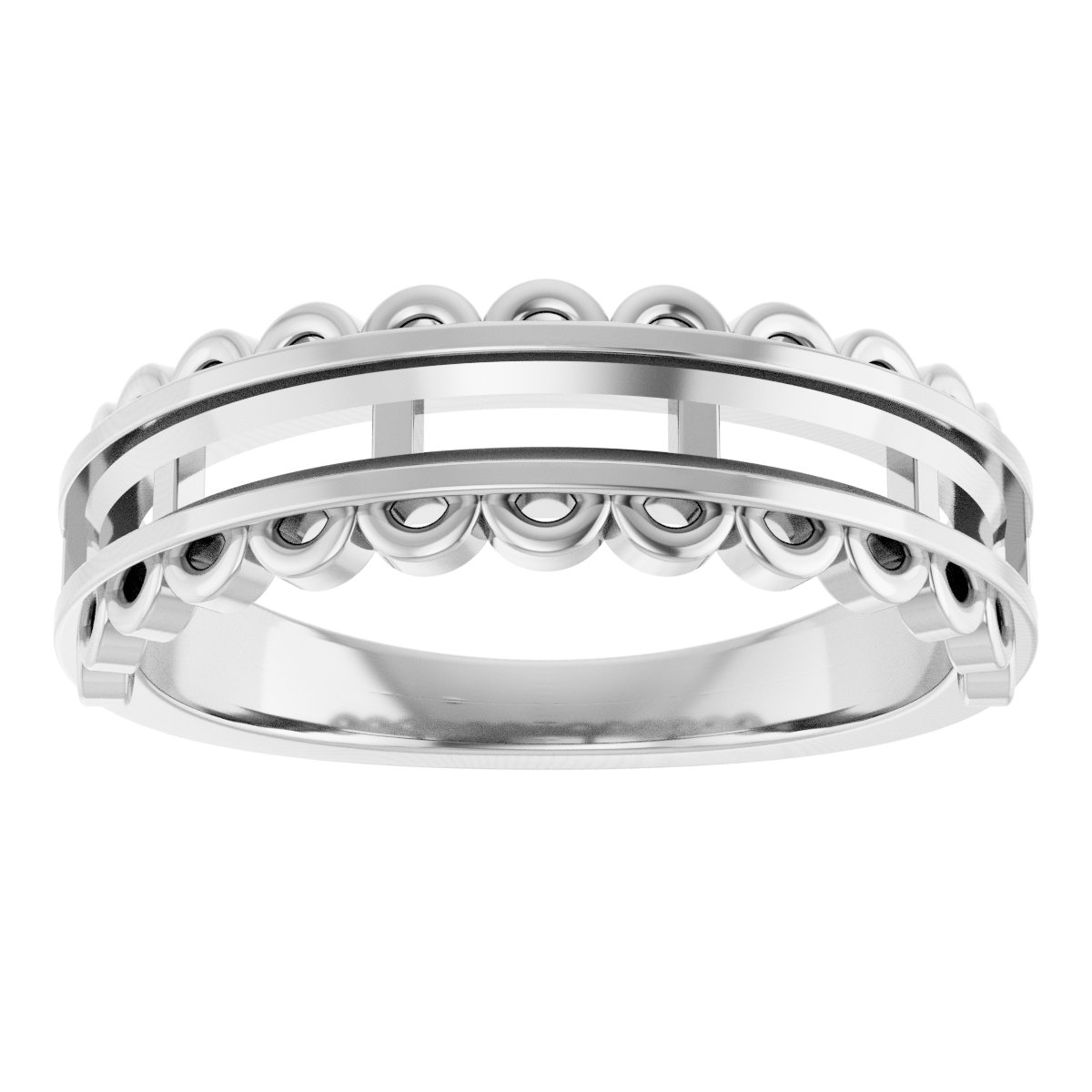 14K White 5/8 CTW Diamond Channel-Set Anniversary Band  