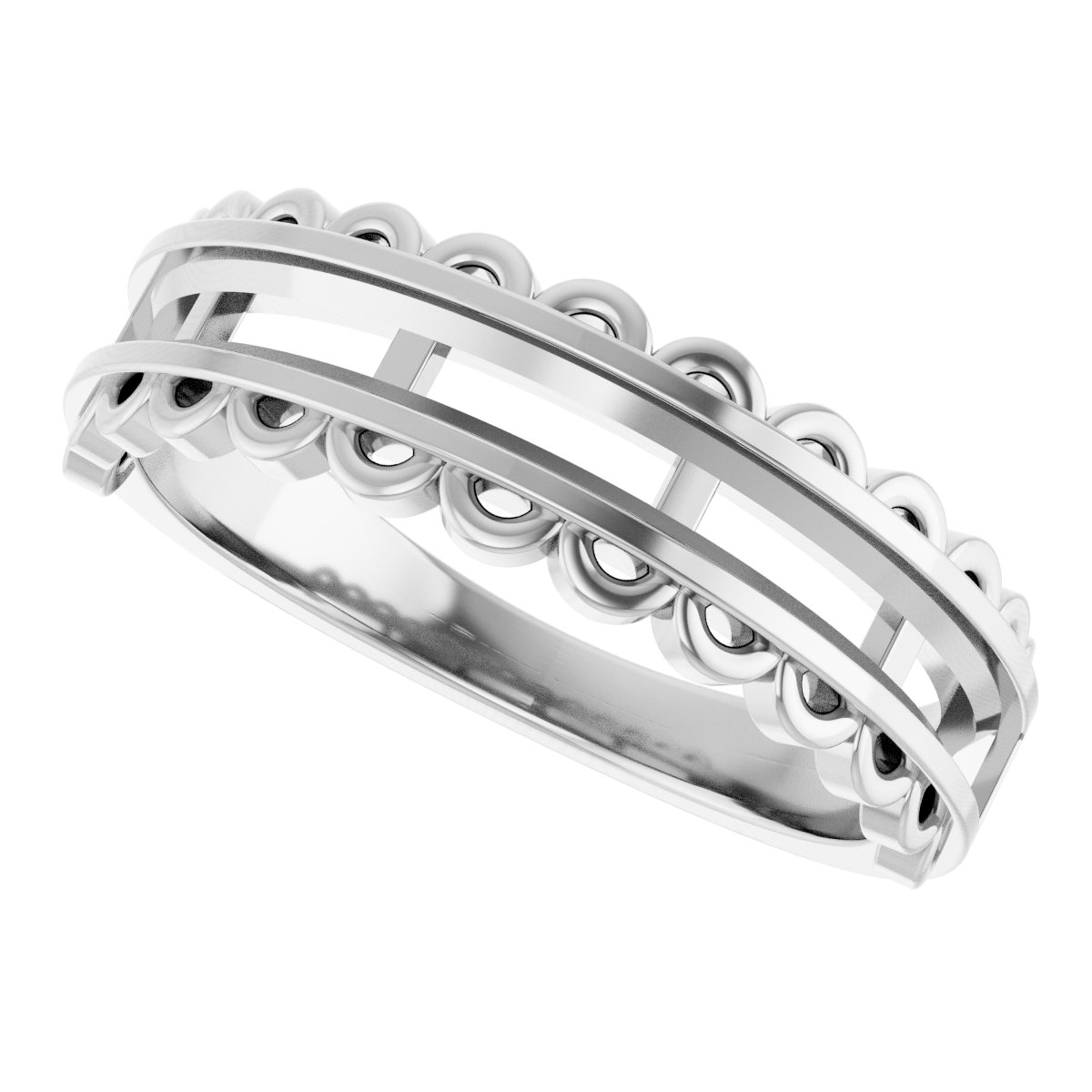 14K White 5/8 CTW Diamond Channel-Set Anniversary Band  