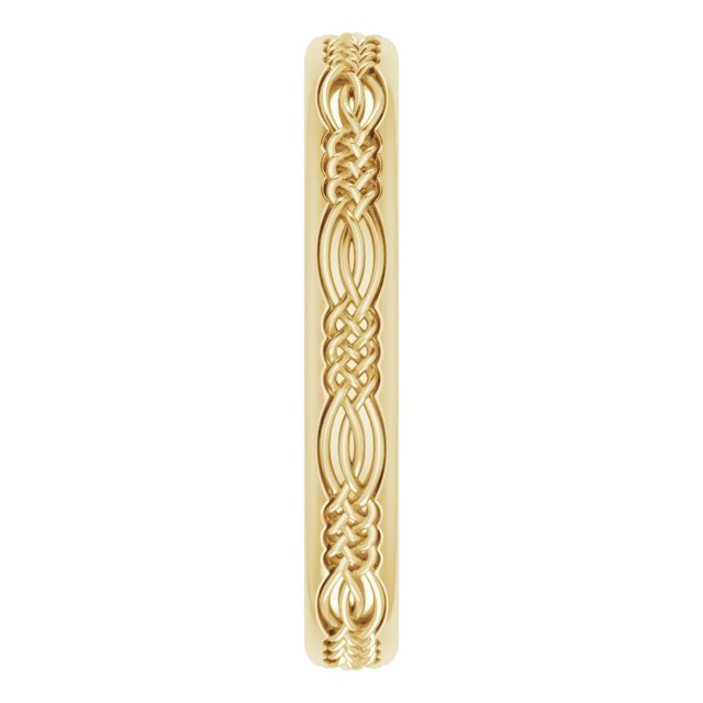 14K Yellow 3.2 mm Celtic-Inspired Band Size 7