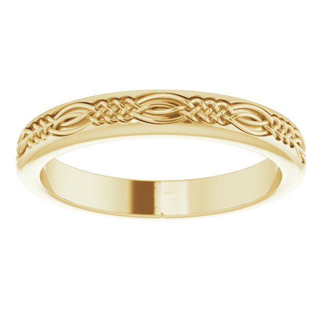 14K Yellow 3.2 mm Celtic-Inspired Band Size 7