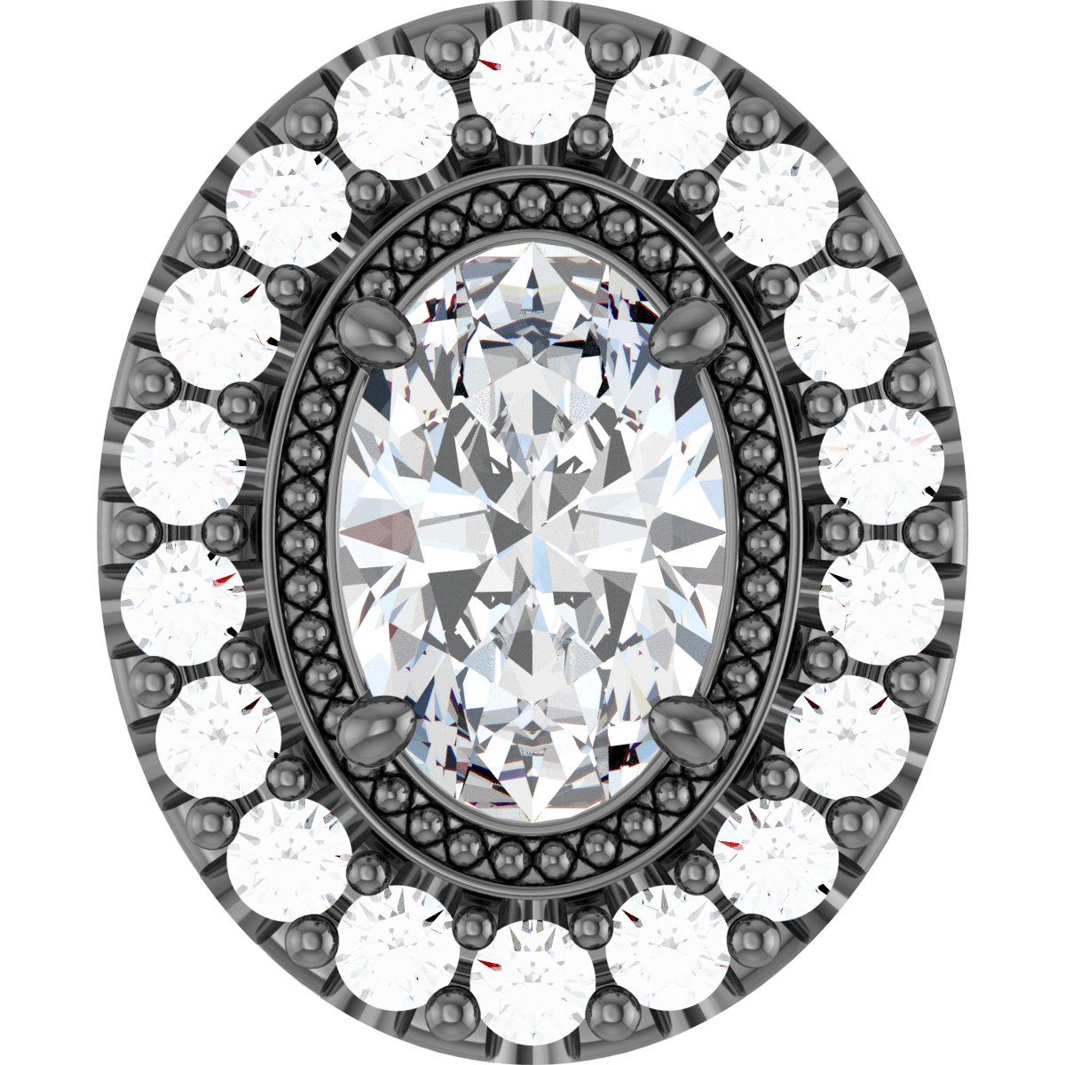 14K White 5/8 CTW Natural Diamond Pendant