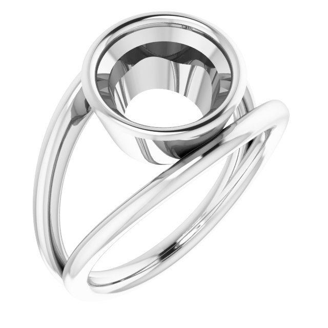 Bezel-Set Solitaire Negative Space Ring
