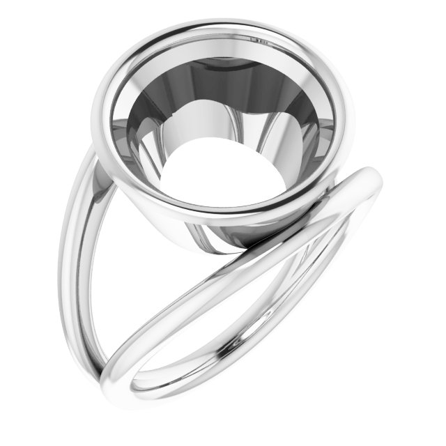 Bezel-Set Solitaire Negative Space Ring