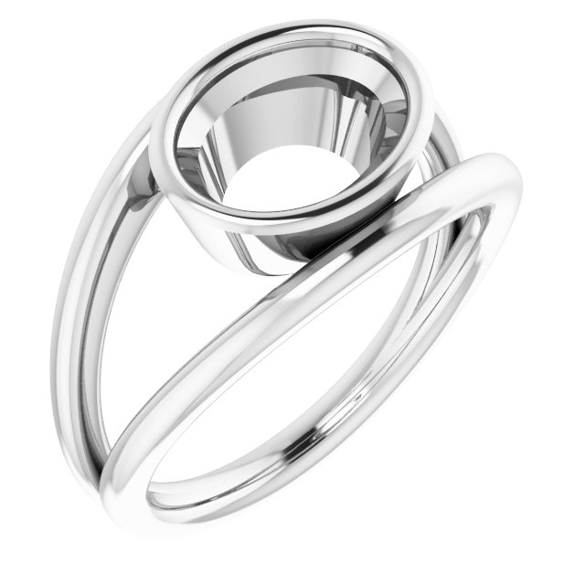 Bezel-Set Solitaire Negative Space Ring