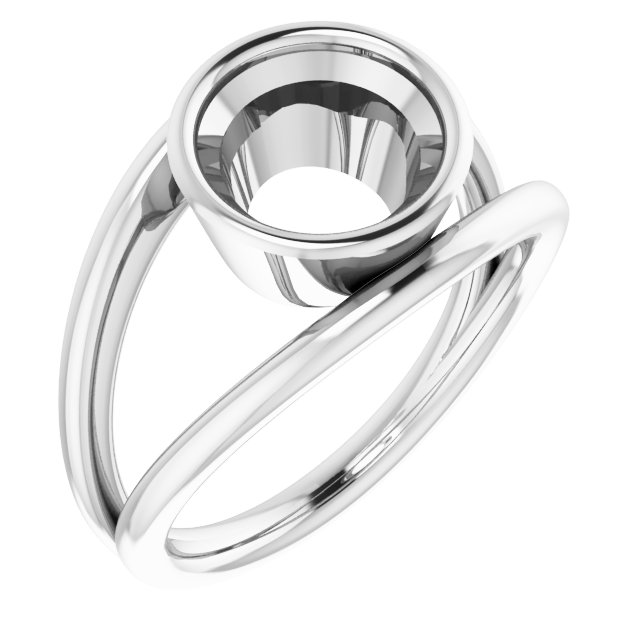 Bezel-Set Solitaire Negative Space Ring