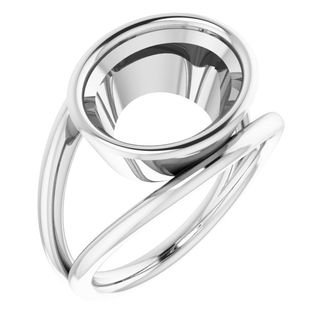 Bezel-Set Solitaire Negative Space Ring