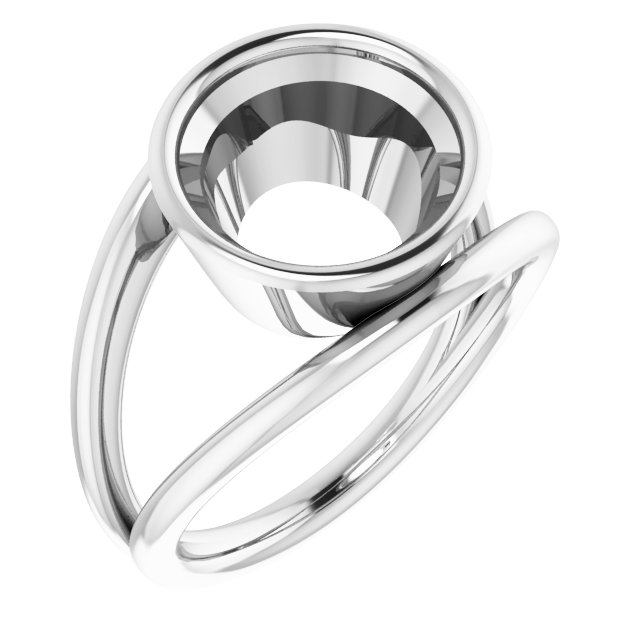 Bezel-Set Solitaire Negative Space Ring
