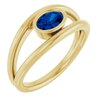 14K Yellow Blue Sapphire Ring Ref. 14300461