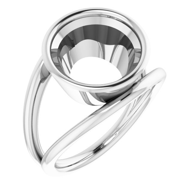 Bezel-Set Solitaire Negative Space Ring
