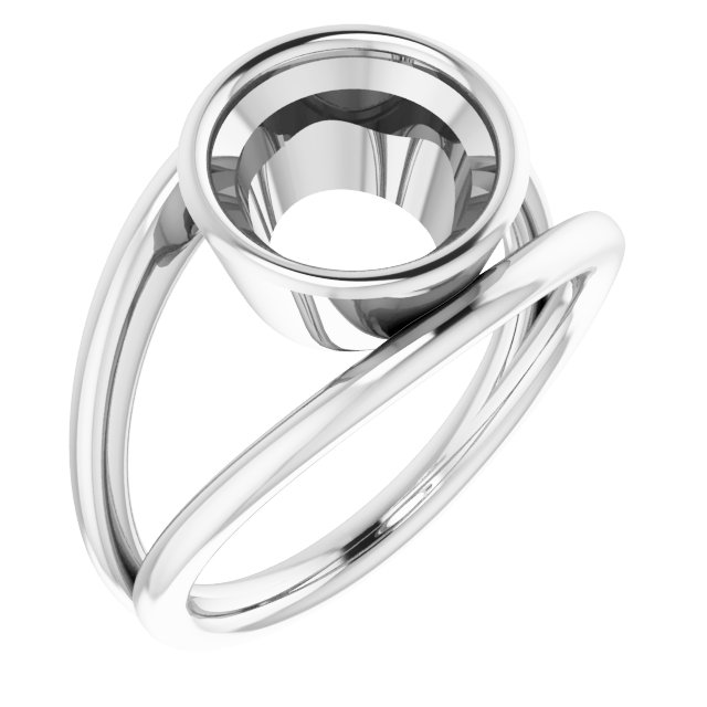 Bezel-Set Solitaire Negative Space Ring