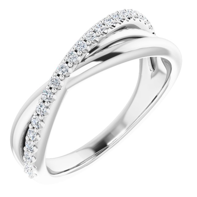 Sterling Silver 1/5 CTW Natural Diamond Criss-Cross Ring
