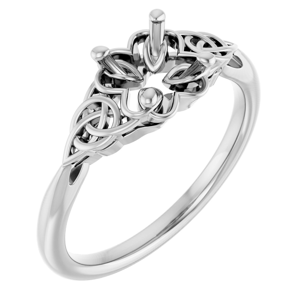 Celtic-Inspired Solitaire Ring