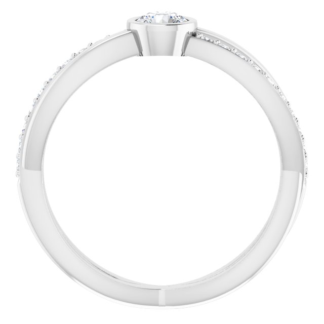 14K White 4.1 mm Round 3/8 CTW Diamond Infinity-Inspired Ring