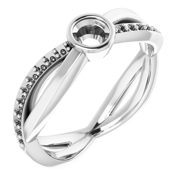 14K White 4.1 mm Round 3/8 CTW Diamond Infinity-Inspired Ring