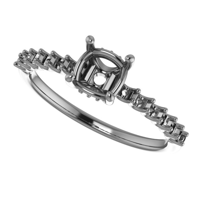10x7 mm Pear Engagement Ring Mounting view 5