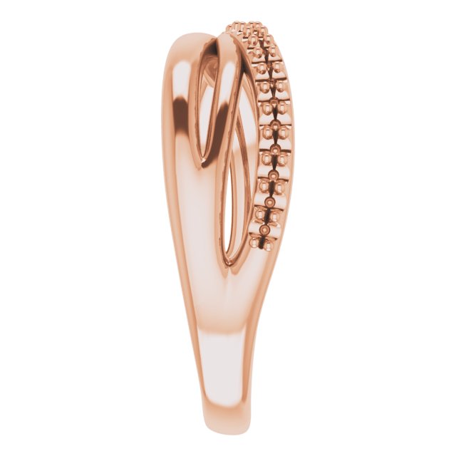 14K Rose 1/5 CTW Diamond Criss-Cross Ring