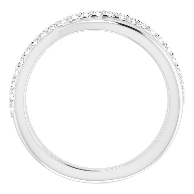 14K White 1/5 CTW Natural Diamond Criss-Cross Ring