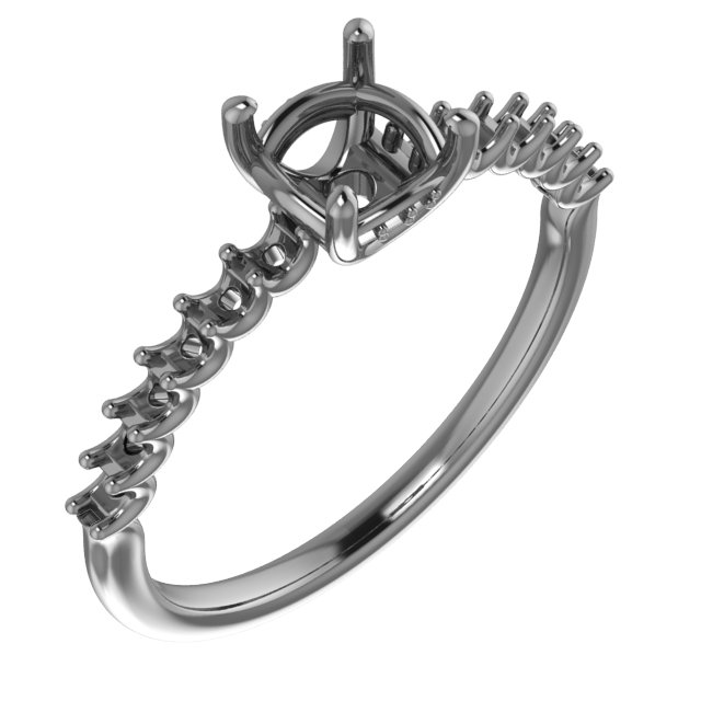 10x7 mm Pear Engagement Ring Mounting