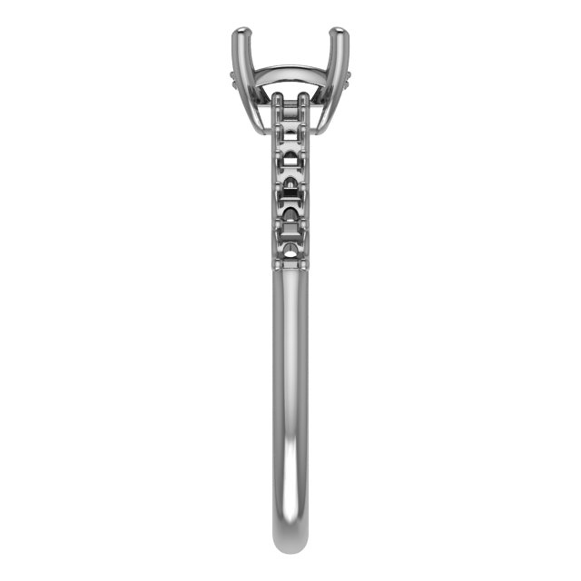 10x7 mm Pear Engagement Ring Mounting view 4