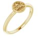 14K Yellow Stackable Eye of Providence Ring