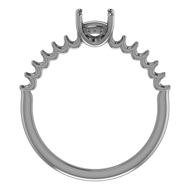 10x7 mm Pear Engagement Ring Mounting view 2