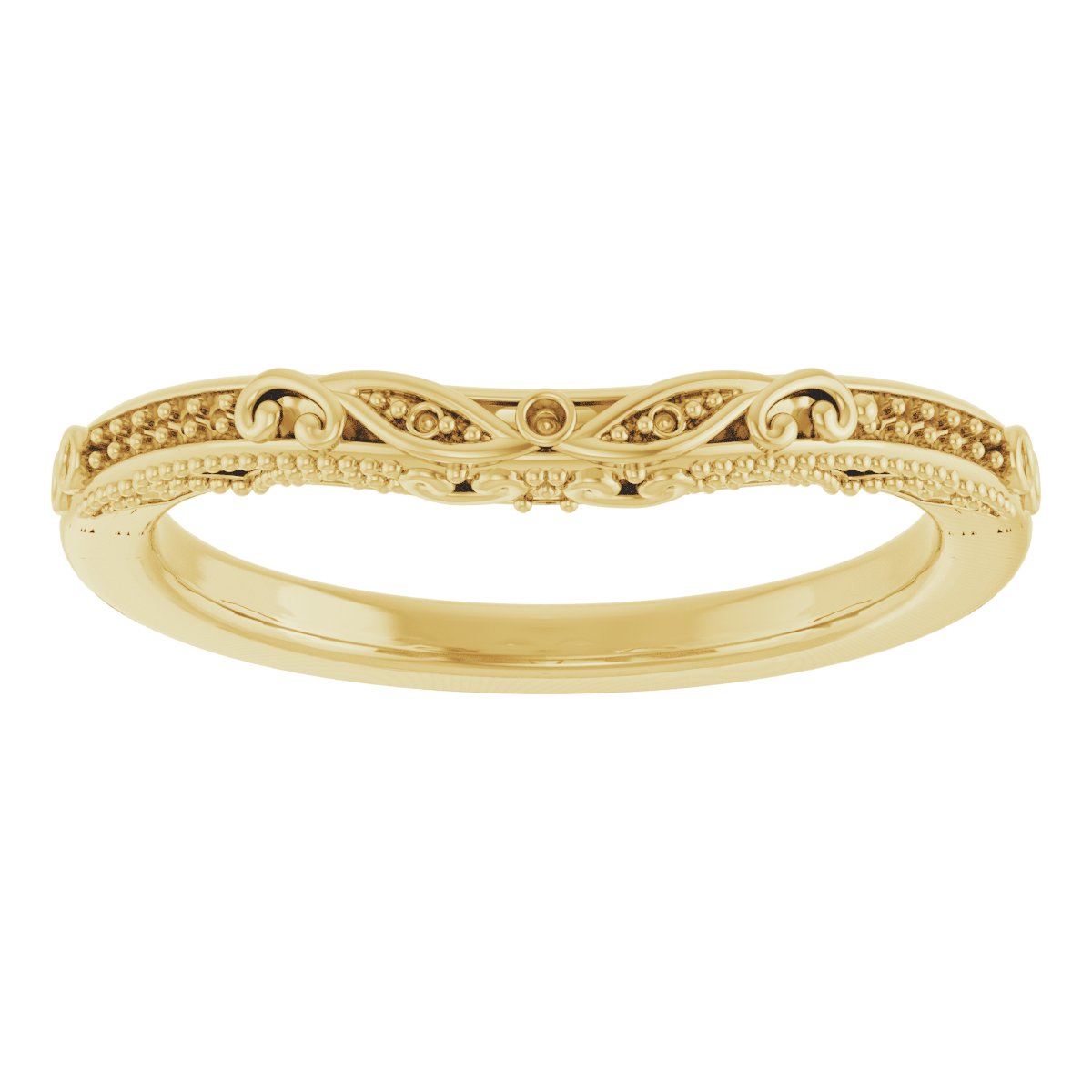 14K Yellow .05 CTW Diamond Band