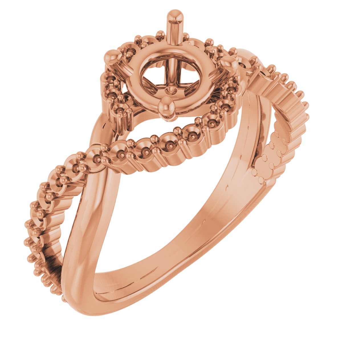 Halo-Style Bypass Engagement Ring or Band