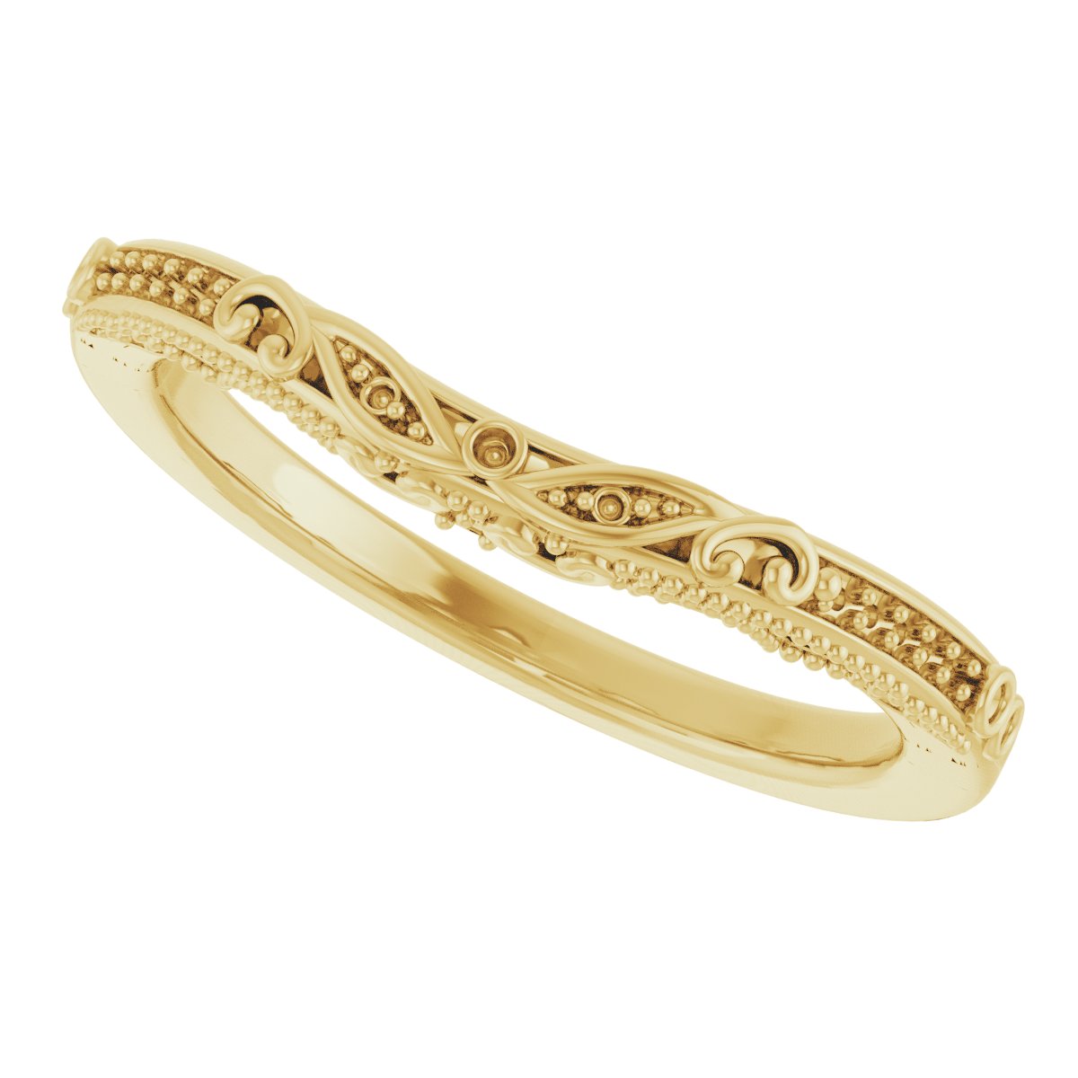 14K Yellow .05 CTW Diamond Band