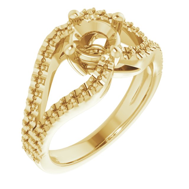 Accented Negative Space Engagement Ring or Band