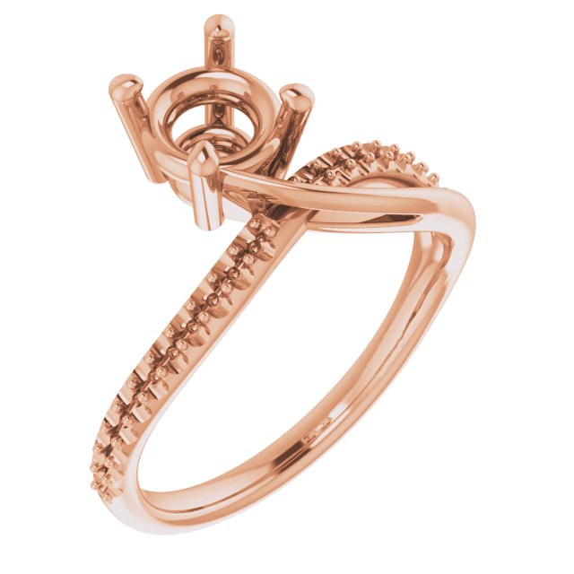 Accented Asymmetric Engagement Ring or Band