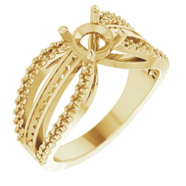 Accented Negative Space Engagement Ring or Band