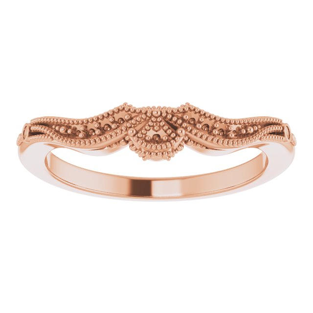 14K Rose .04 CTW Diamond Band